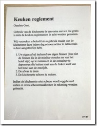foto: keukenreglement van hotel M
