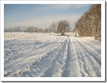 20 december - winterlandschap naast autostrade