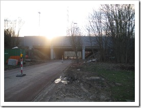 geluidsmuur op brug