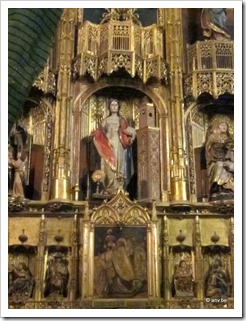 Gotisch beeld van Sint-Barbara in de Kathedraal van Malaga