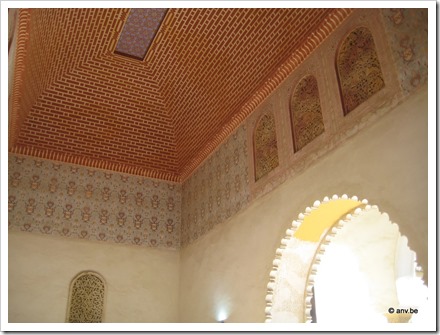 prachtig plafond in Alcazaba