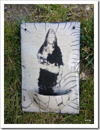 St-Barbara door AnV, raku gebakken